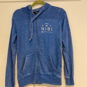 NIBI MTK blue hoodie zip-up